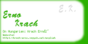 erno krach business card